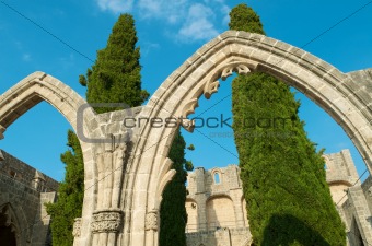 Bellapais Abbey stone arcs