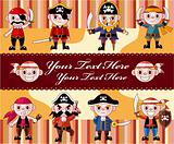 cartoon pirate card
