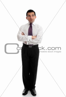 Businessman thinking looking up