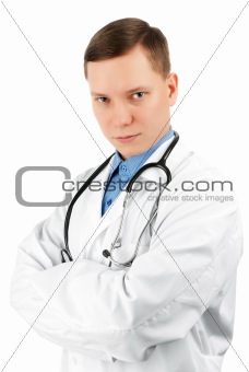 serious young doctor