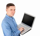 young man with his laptop