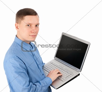 young man with his laptop