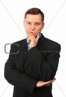 young businessman thinking