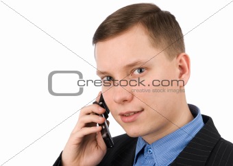 businessman talking on his mobile phone