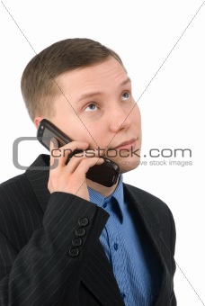 businessman talking on his mobile phone