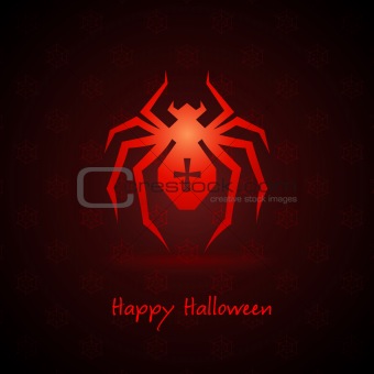 spider for halloween on background