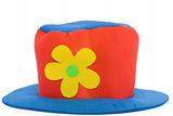 clown hat over white background