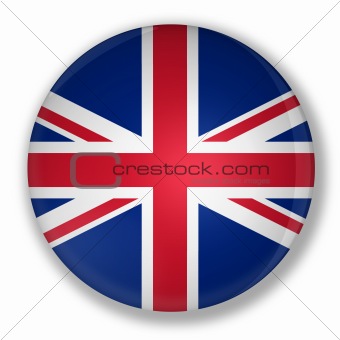 Badge with flag of United Kingdom of Great Britain