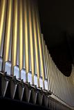 An organ in the church - close-up organ pipes