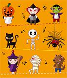 Cartoon Halloween card