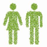 green plant male and female icon