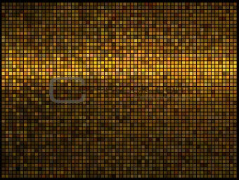 Multicolor abstract lights gold disco background. Square pixel m