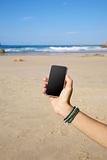 smartphone in the beach