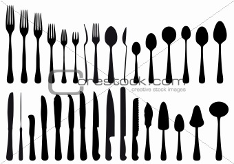 cutlery set, vector