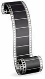 twisted film strip roll for photo or video on white background v