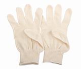 Two white textile glove