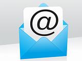 abstract blue mail icon
