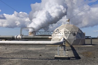 Geothermal heat plant