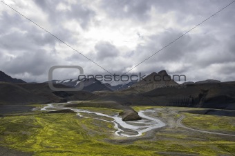 Landmannalaugar river bedding