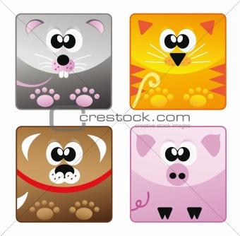 Home animals - set icon 1