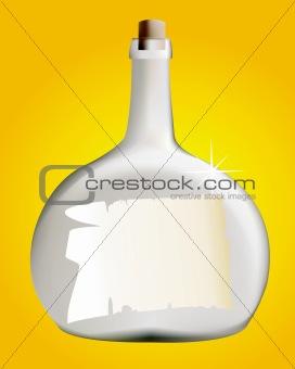 bottle with a letter 