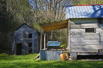 Porch Swing & Abandoned Farm