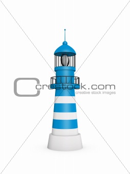 lighthouse on white background