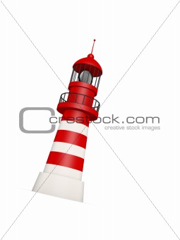 lighthouse on white background