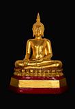 Golden seated Buddha statue