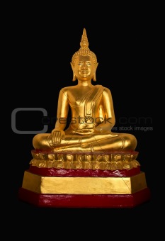 Golden seated Buddha statue