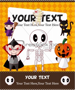 Cartoon Halloween card
