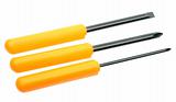 Set of three orange-black screwdrivers