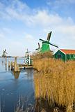 Four windmills in the Zaanse Schans