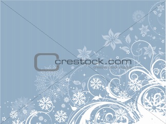Decorative floral winter background
