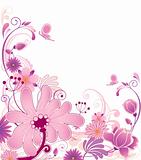 floral background with ornament