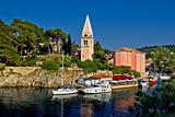 Veli losinj panoramic - church & safe harbour