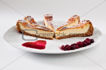 Cheescake Slice with Soft Fruits