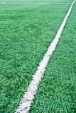 Fake grass soccer field