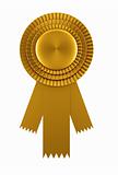 Golden award ribbon