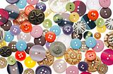 Pile of sewing buttons 