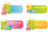 colorful birthday presents banners