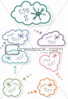Clouds in a cage, vector illustration