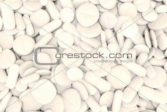 stacked white drugs