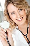 female doctor stethoscope