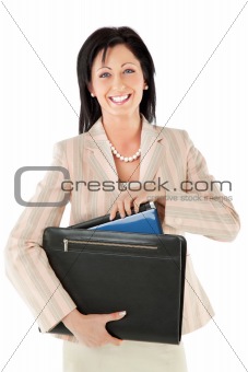 successful woman  briefcase
