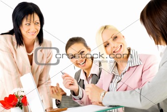 businesswomen working