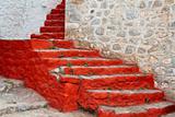 red staircase
