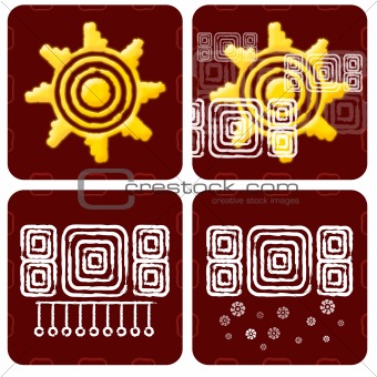 Weather Icon in mayan style