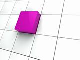 3d cube purple area