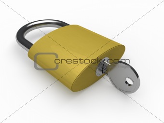 3d padlock key 